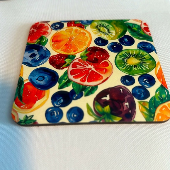 Set of 4 fruit Coasters - Picture 5 of 6